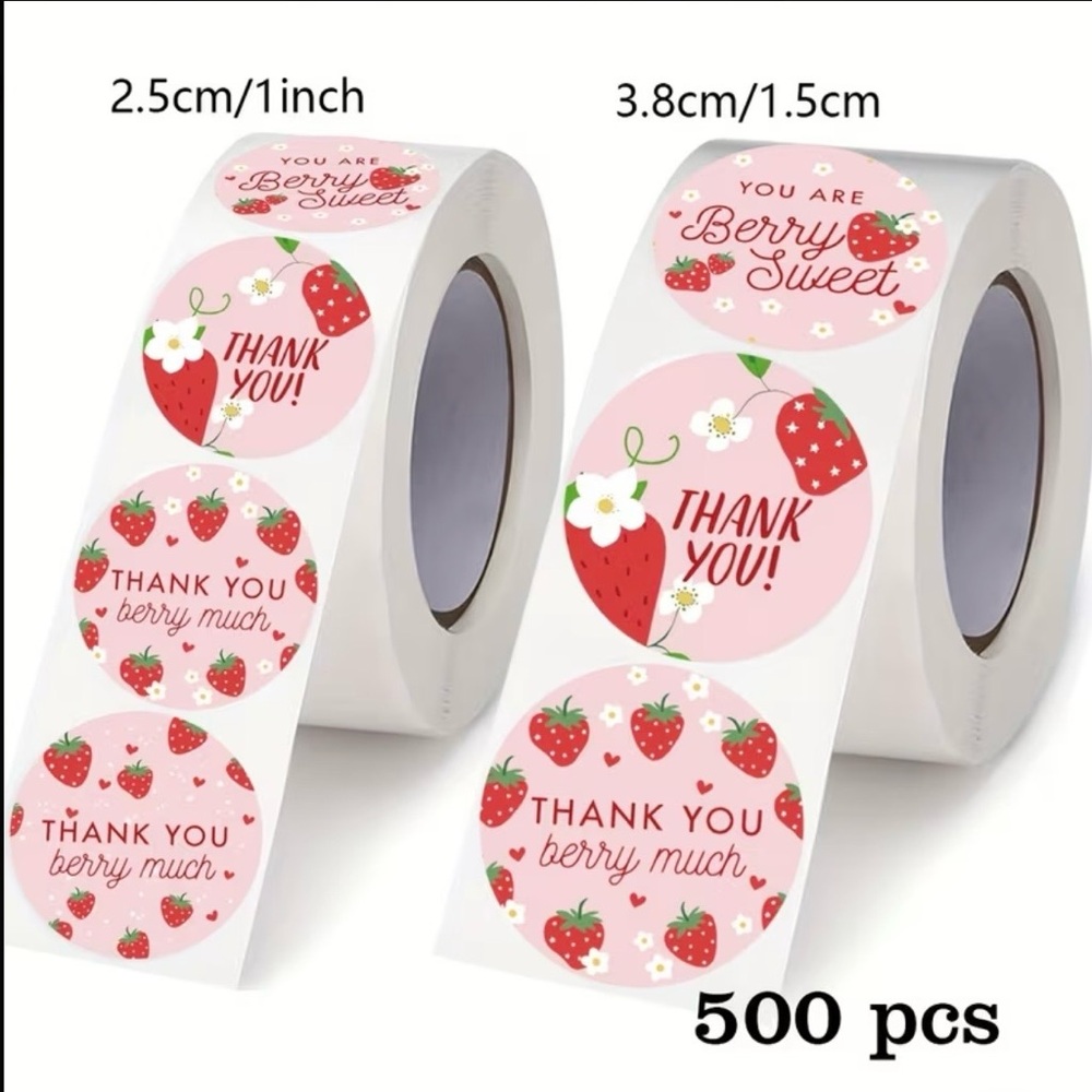 The Thank You Berry Much Stickers Bundle (2 rolls, 1000 stickers) - Picture 4 of 4